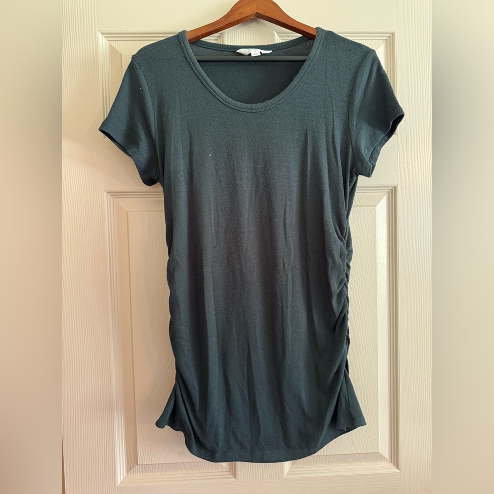 Dark green maternity top.